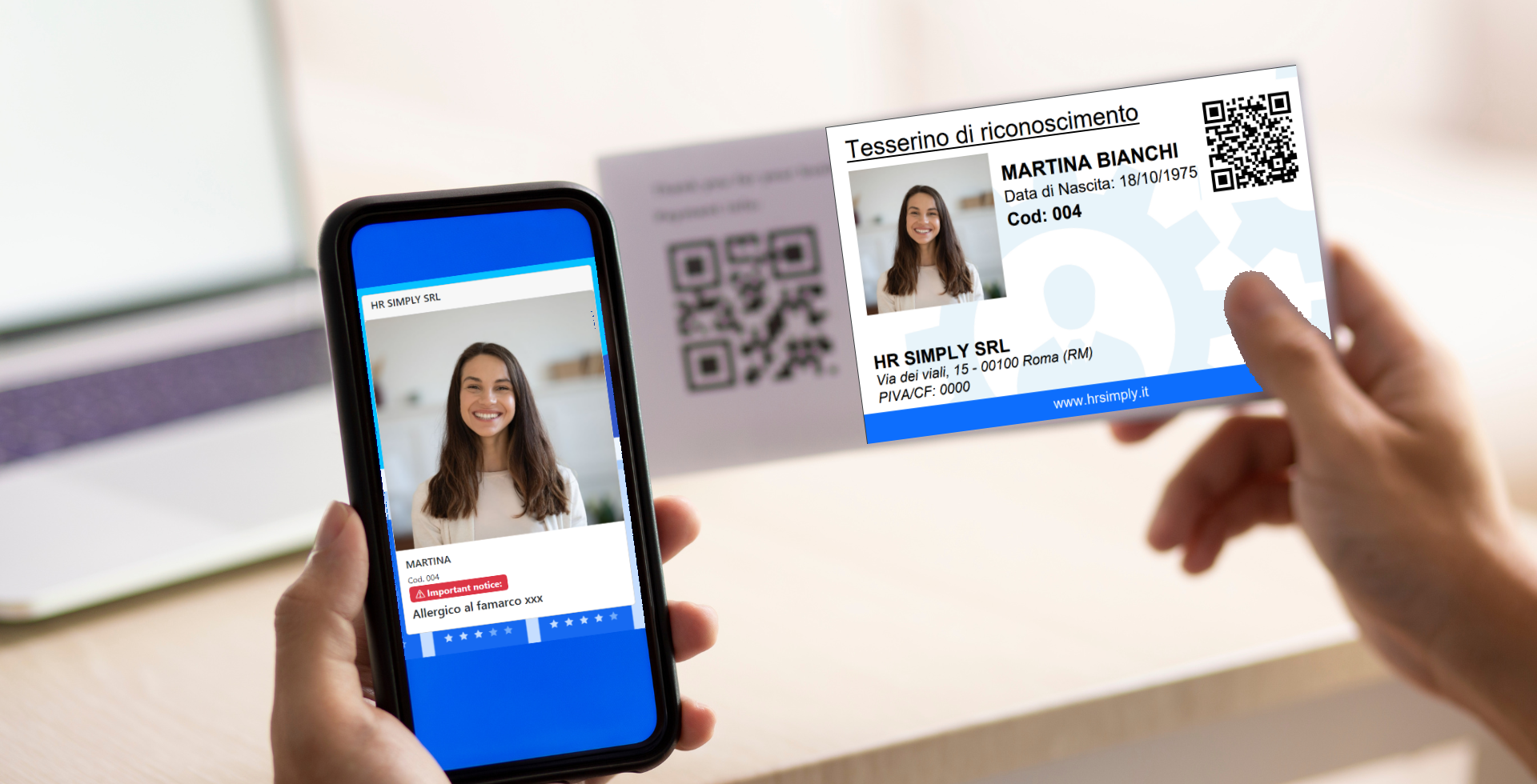 generazione qr code per identificazione della persona